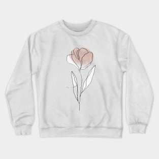 One Line Flower Botanical  Abstract Crewneck Sweatshirt